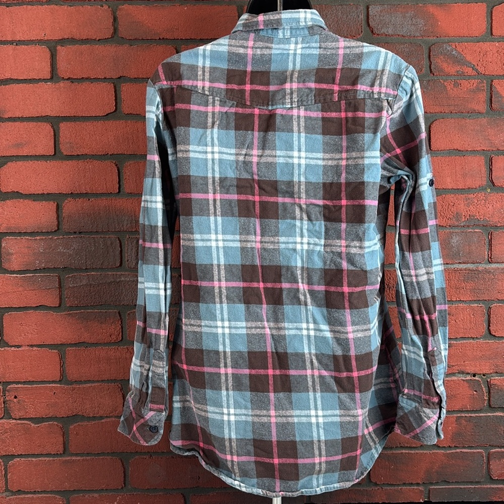 Matchstick‎ Shirt Womens Medium Plaid Flannel Button Down - Picture 3 of 9